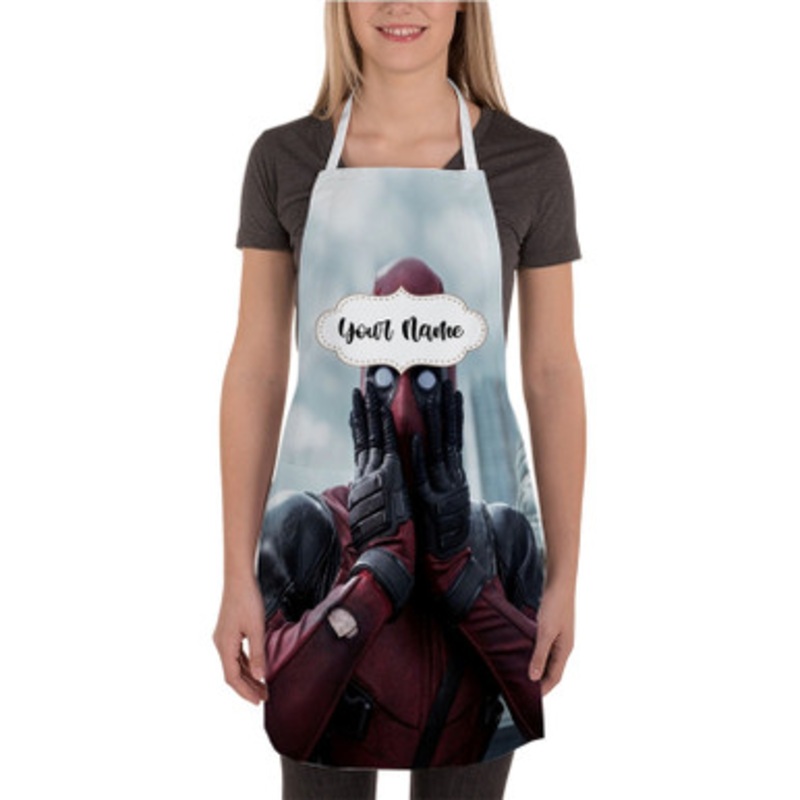 Pastele Deadpool Funny Custom Personalized Name Kitchen Apron