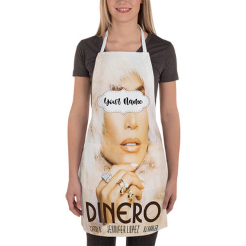 Pastele Dinero Jennifer Lopez Feat Cardi B DJ Khaled Custom Personalized Name Kitchen Apron