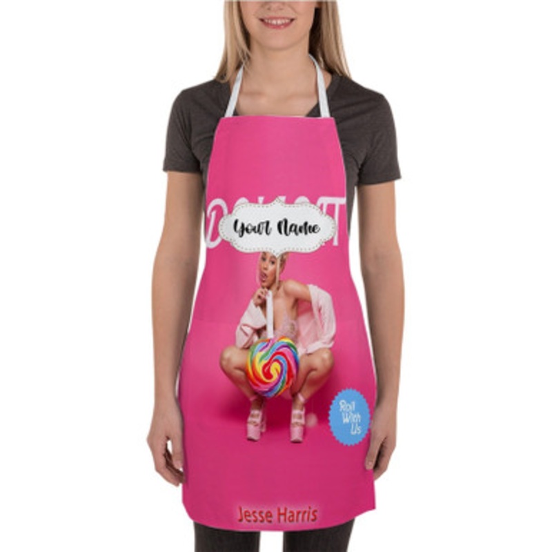 Pastele Doja Cat Roll With Us Custom Personalized Name Kitchen Apron