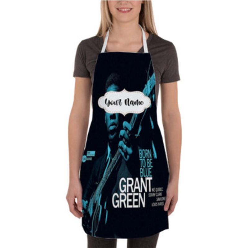 Pastele Grant Green Born To Be Blue Custom Personalized Name Kitchen Apron