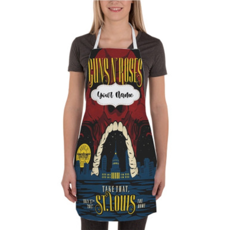 Pastele Guns N Roses St Louis New Custom Personalized Name Kitchen Apron