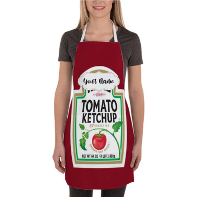 Pastele Heinz Tomato Ketchup Custom Personalized Name Kitchen Apron