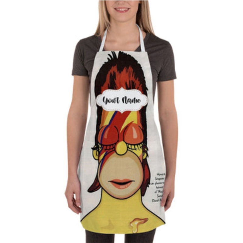Pastele Homer Simpson Ziggy Stardust Custom Personalized Name Kitchen Apron