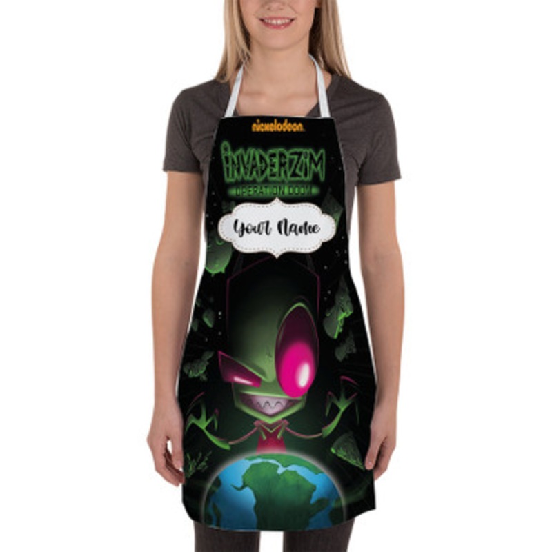 Pastele Invader Zim Custom Personalized Name Kitchen Apron
