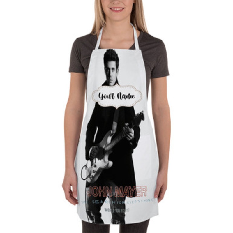 Pastele John Mayer World Tour 2017 Custom Personalized Name Kitchen Apron