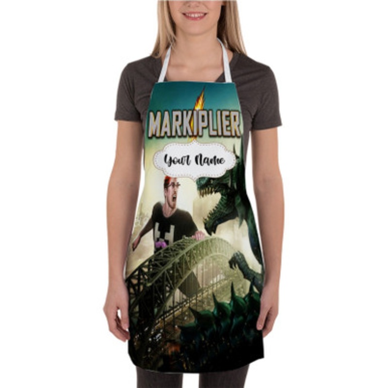 Pastele Markiplier Monster New Custom Personalized Name Kitchen Apron