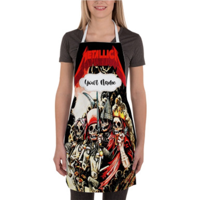 Pastele Metallica Four Horsemen Custom Personalized Name Kitchen Apron