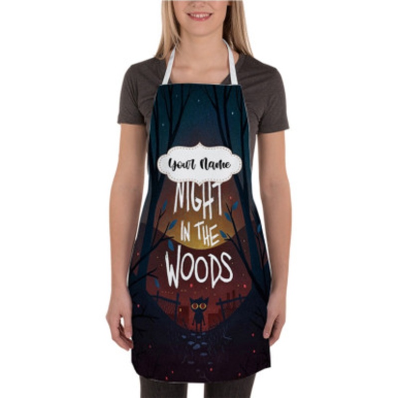 Pastele Night in The Woods New Custom Personalized Name Kitchen Apron