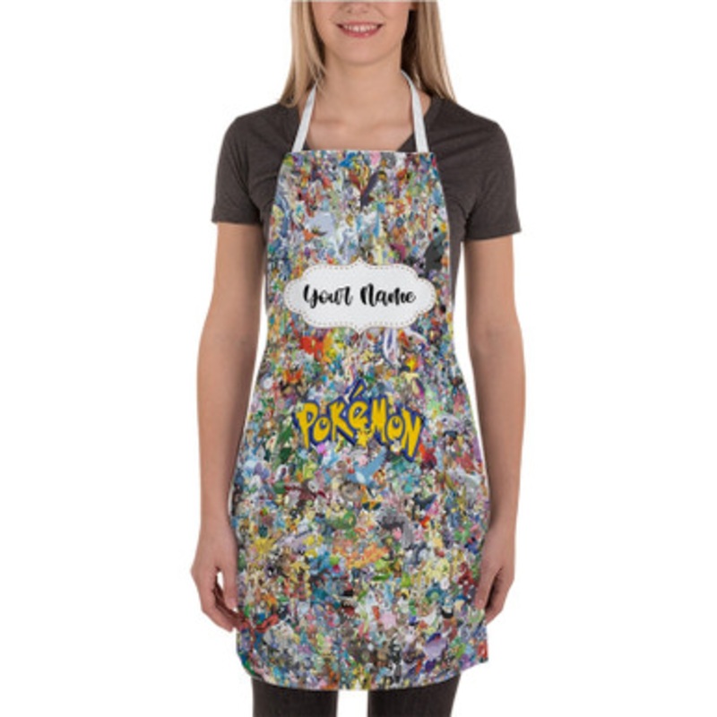 Pastele Pokemon All Characters Custom Personalized Name Kitchen Apron