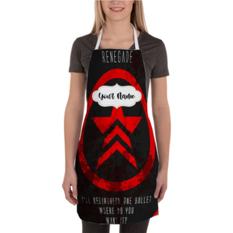 Pastele Renegade Mass Effect Custom Personalized Name Kitchen Apron