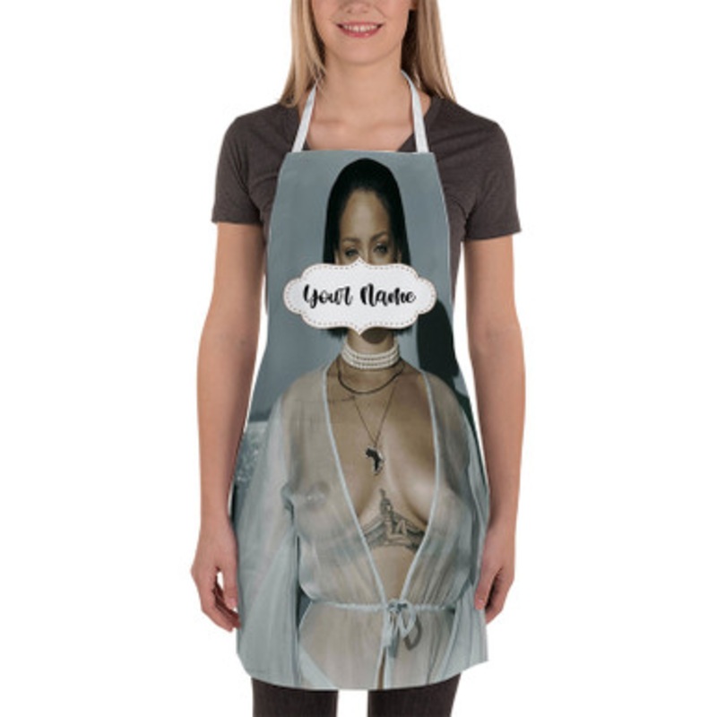 Pastele Rihanna Nude Custom Personalized Name Kitchen Apron