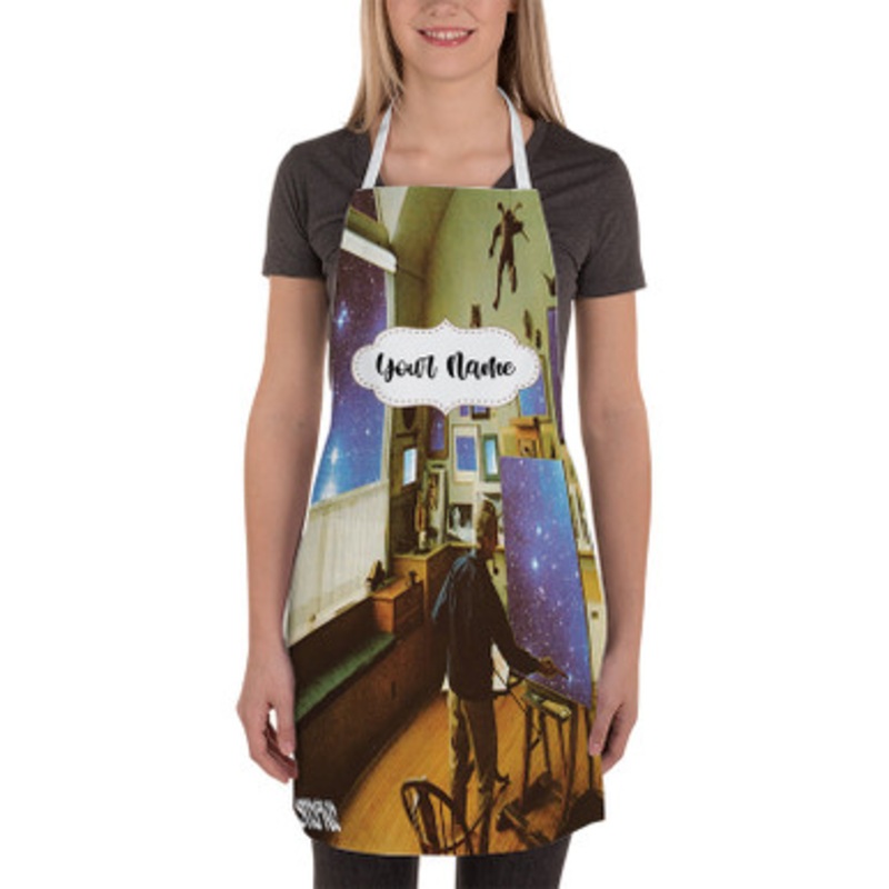 Pastele STRFKR Open Your Eyes Custom Personalized Name Kitchen Apron