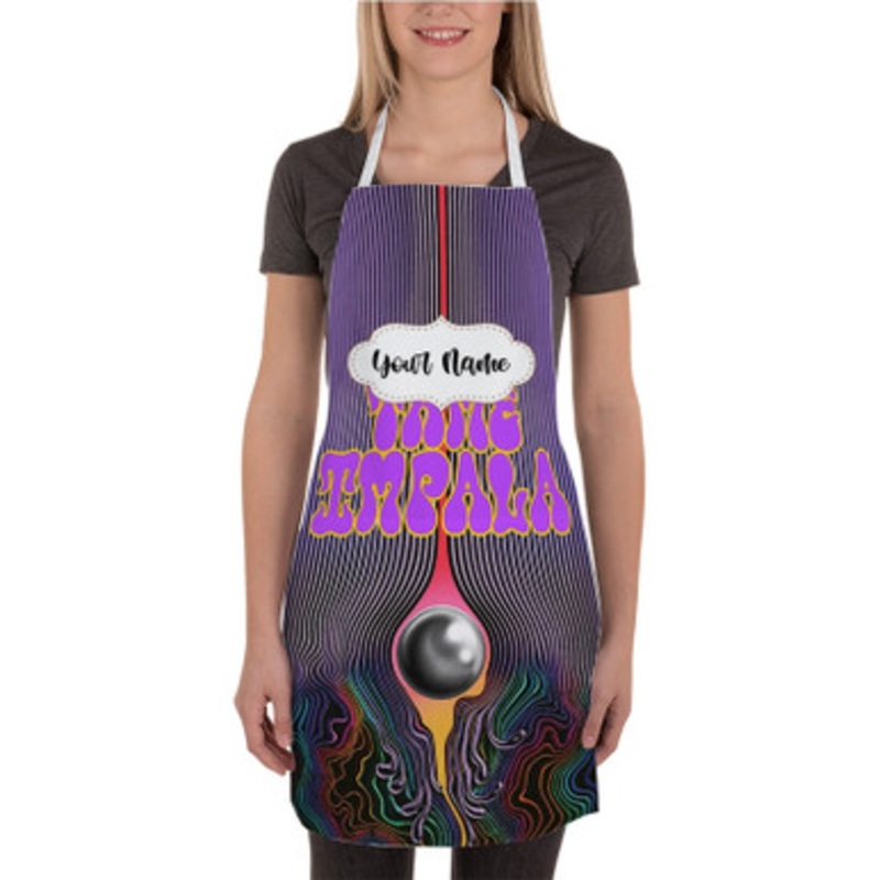 Pastele Tame Impala Art Custom Personalized Name Kitchen Apron