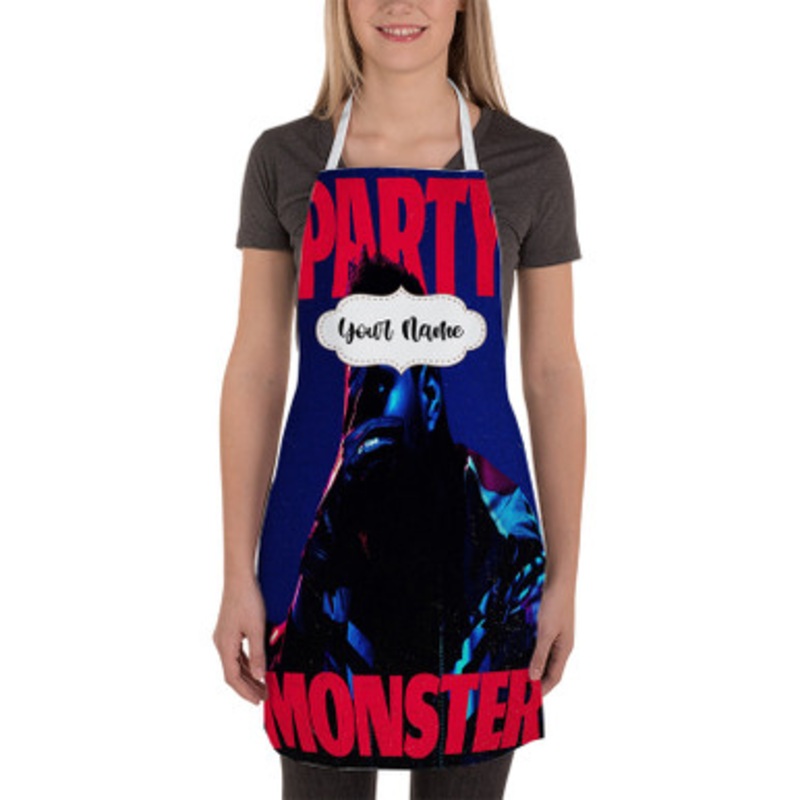 Pastele The Weeknd Party Monster Custom Personalized Name Kitchen Apron