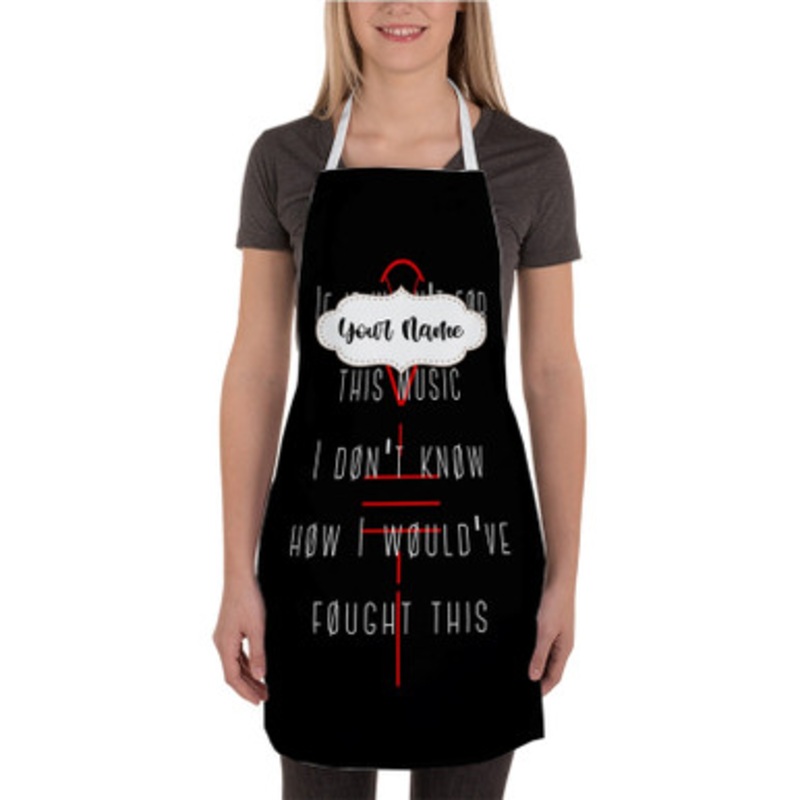 Pastele Twenty One Pilots Quotes Custom Personalized Name Kitchen Apron
