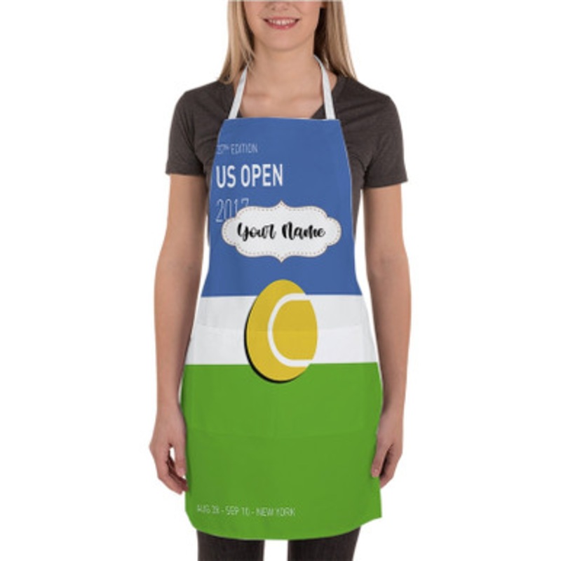 Pastele US Open 2017 Custom Personalized Name Kitchen Apron