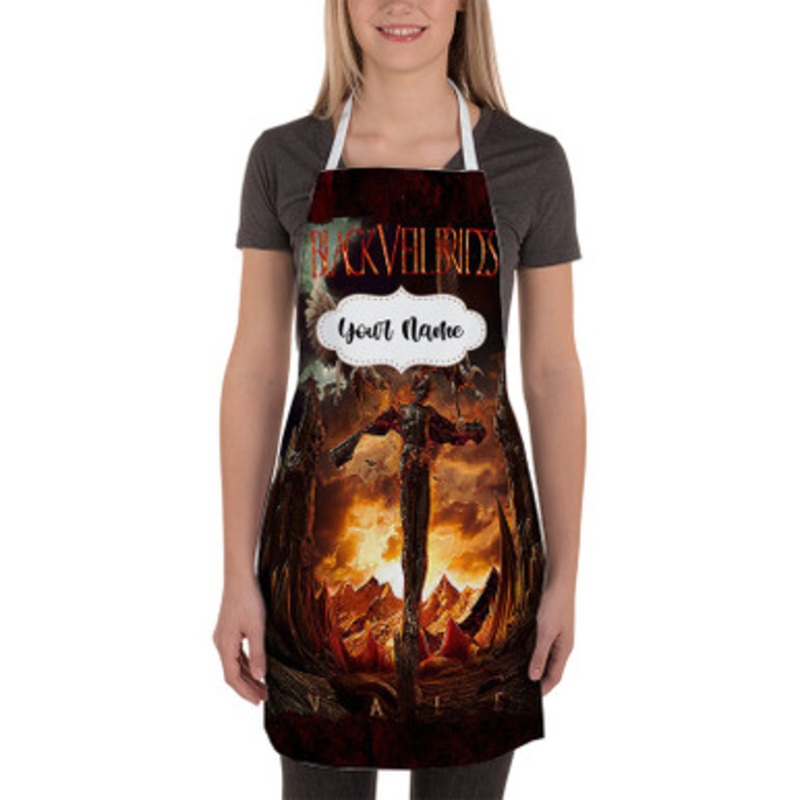 Pastele Vale Black Veil Brides Custom Personalized Name Kitchen Apron