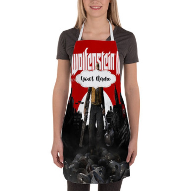 Pastele Wolfenstein II The New Colossus Custom Personalized Name Kitchen Apron