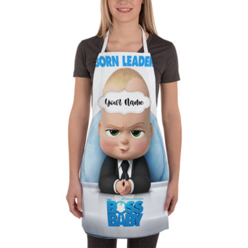 Pastele Boss Baby Custom Personalized Name Kitchen Apron