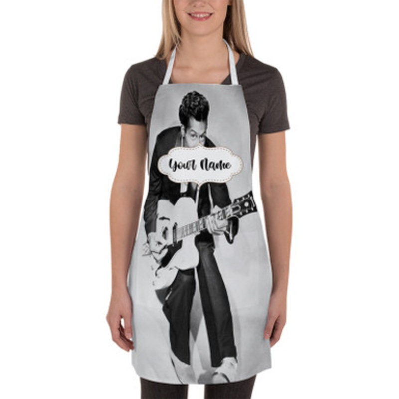 Pastele Chuck Berry Custom Personalized Name Kitchen Apron