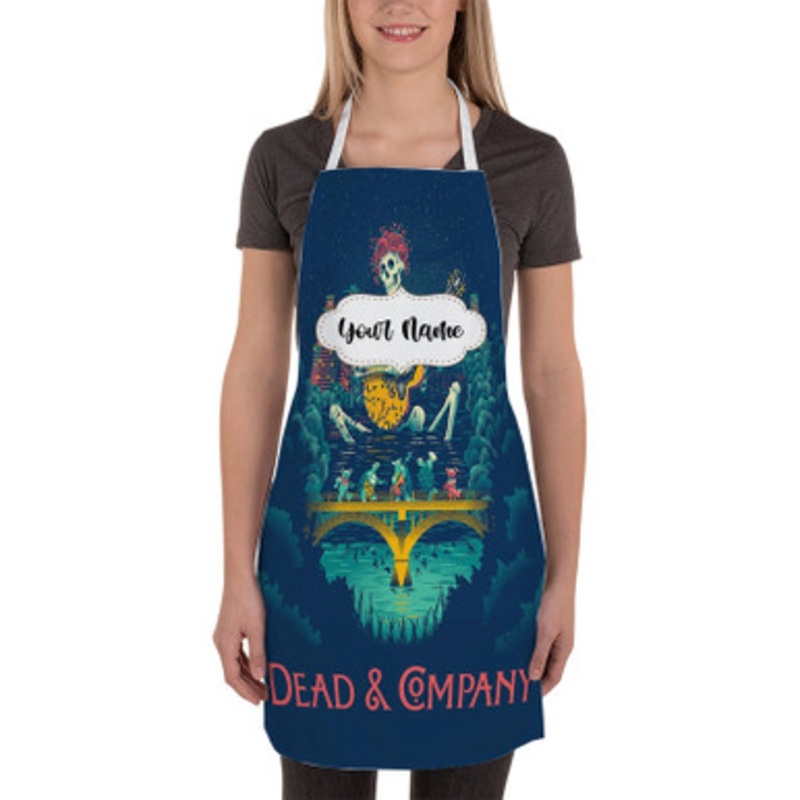 Pastele Dead Company Grateful Dead Custom Personalized Name Kitchen Apron