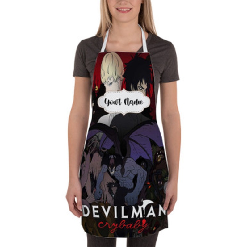 Pastele Devilman Crybaby Custom Personalized Name Kitchen Apron