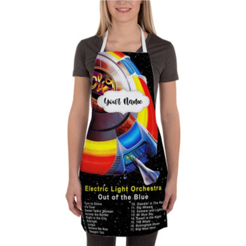 Pastele Electric Light Orchestra Out of the Blue Custom Personalized Name Kitchen Apron