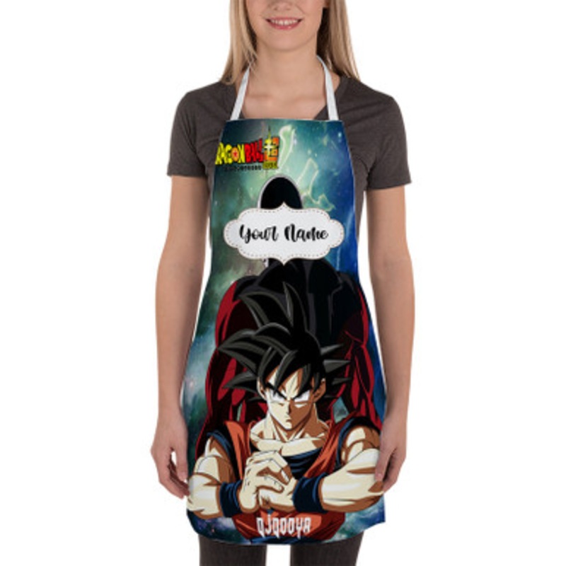 Pastele Goku Jiren Dragon Ball Super Custom Personalized Name Kitchen Apron
