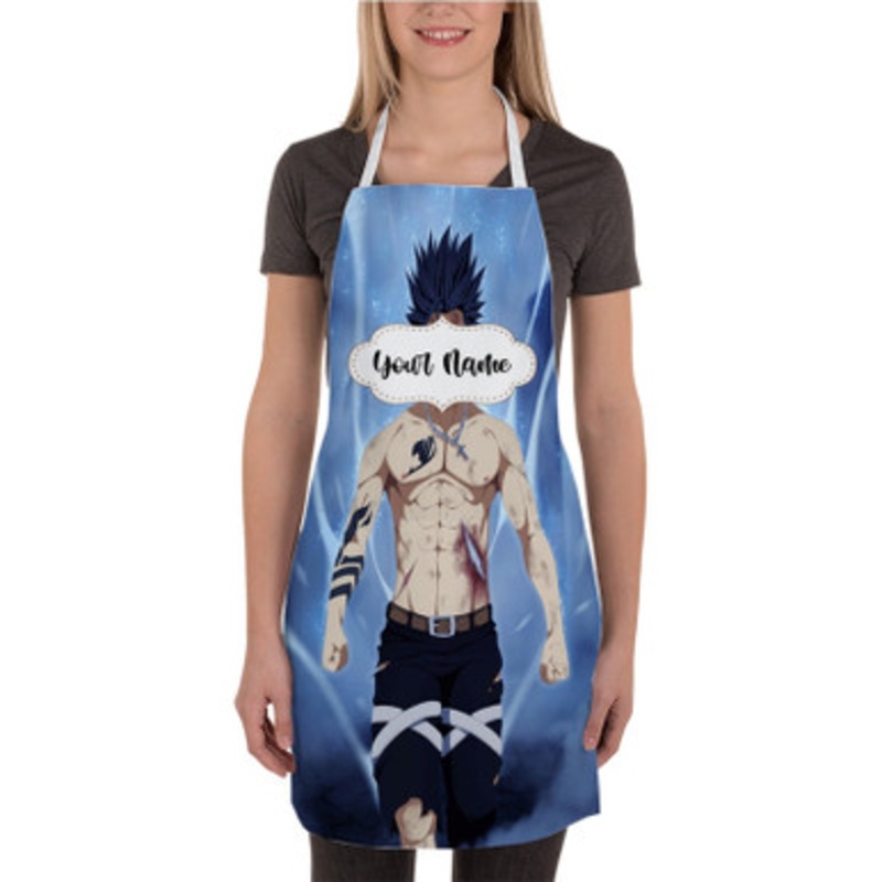 Pastele Gray Fairy Tail Custom Personalized Name Kitchen Apron