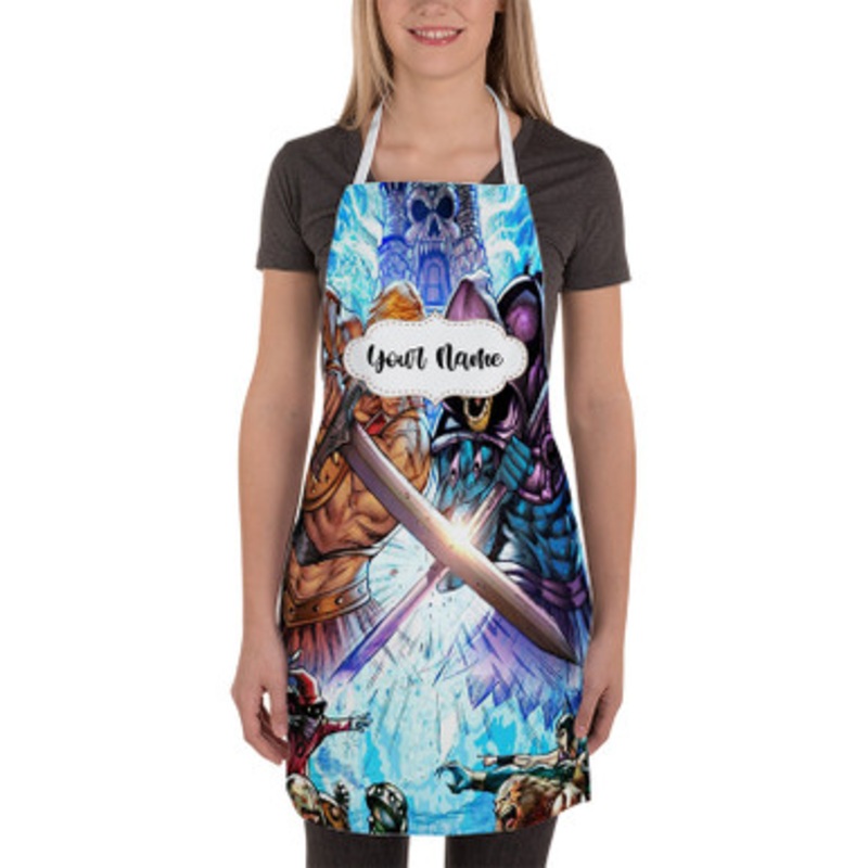 Pastele He Man and The Masters of The Universe Custom Personalized Name Kitchen Apron