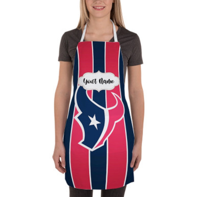 Pastele Houston Texans NFL Custom Personalized Name Kitchen Apron