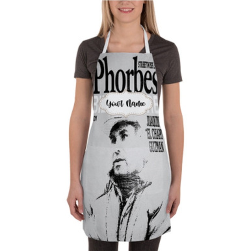Pastele Joaquin Guzman El Chapo Custom Personalized Name Kitchen Apron