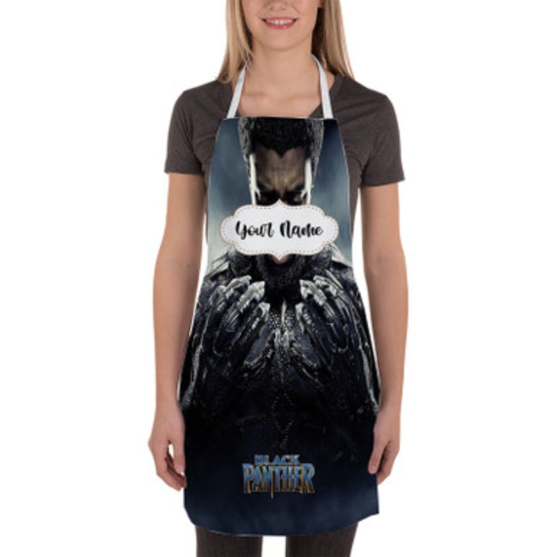 Pastele King T Challa Black Panther Custom Personalized Name Kitchen Apron