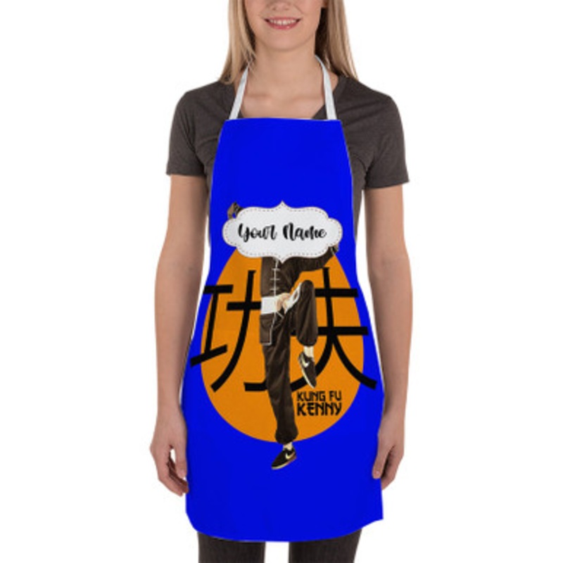 Pastele Kung Fu Kenny Kendrick Lamar Custom Personalized Name Kitchen Apron