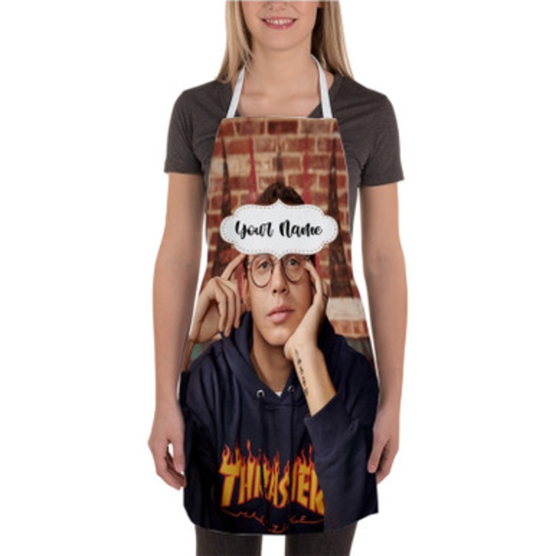 Pastele Logic 2 Custom Personalized Name Kitchen Apron