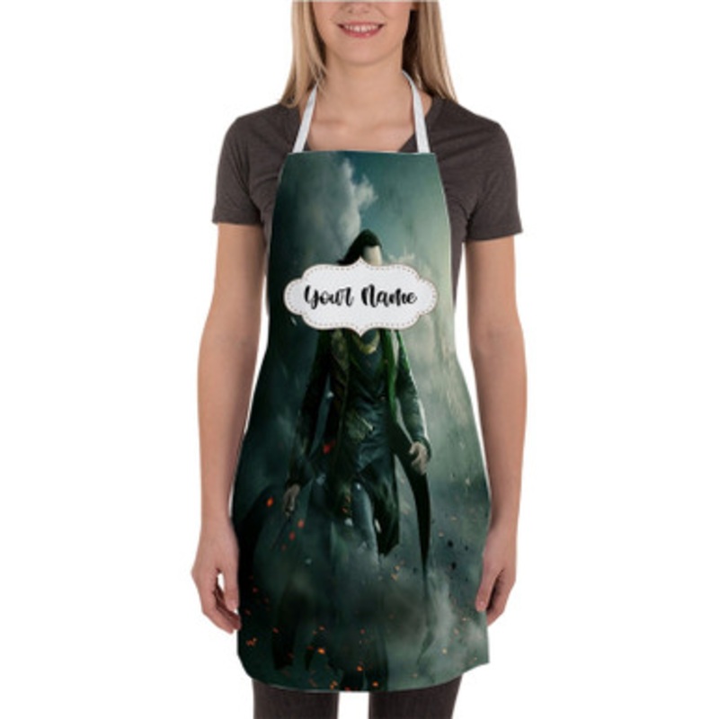 Pastele Loki Marvel Custom Personalized Name Kitchen Apron
