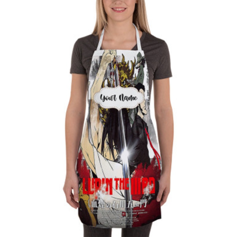 Pastele Lupin the Third The Blood Spray of Goemon Ishikawa Custom Personalized Name Kitchen Apron