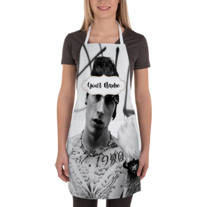 Pastele Machine Gun Kelly Custom Personalized Name Kitchen Apron