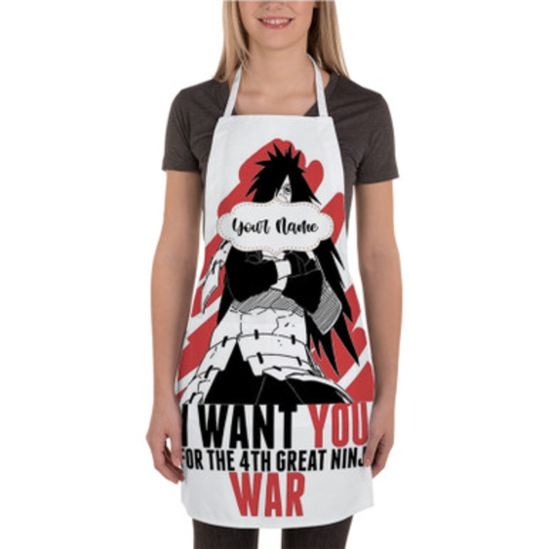 Pastele Madara Uchiha Naruto Shippuden Custom Personalized Name Kitchen Apron