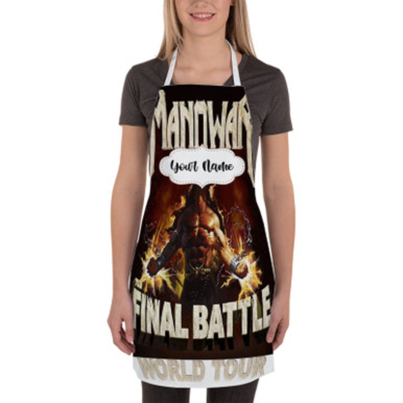 Pastele Manowar Final Battle World Tour Custom Personalized Name Kitchen Apron