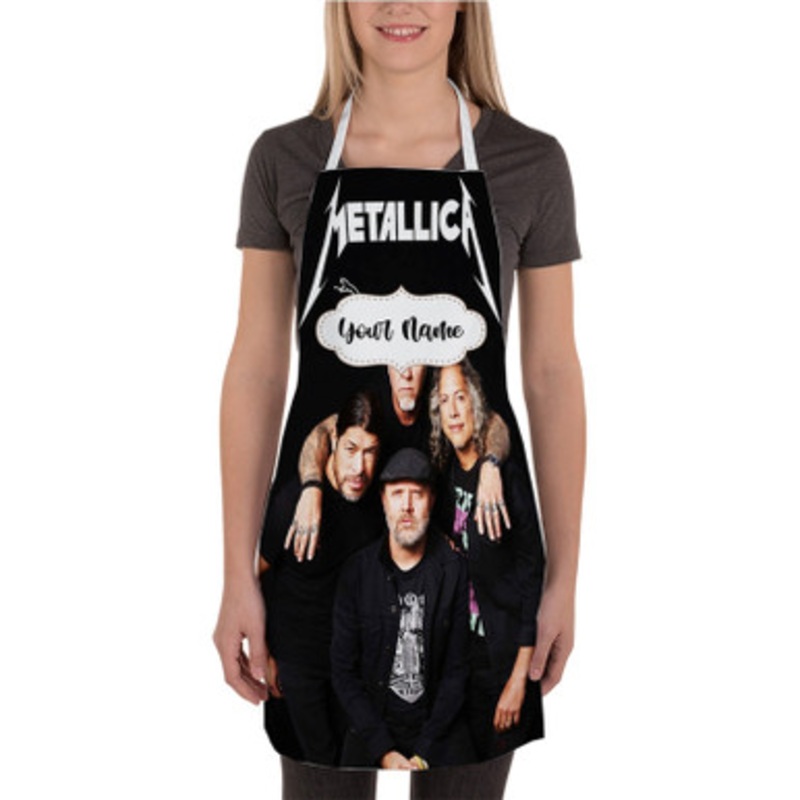 Pastele Metallica The Black Album Custom Personalized Name Kitchen Apron