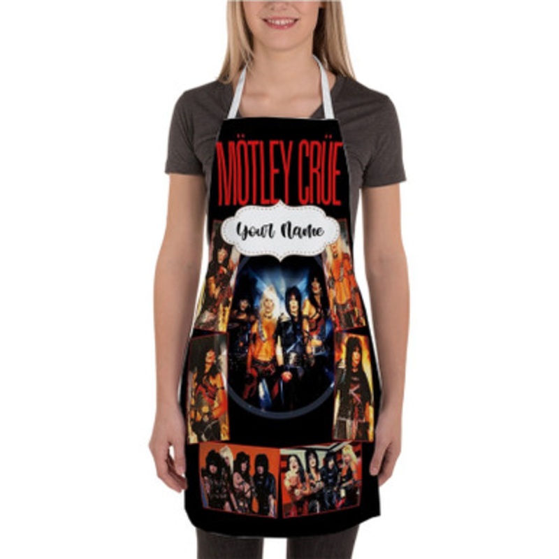 Pastele Motley Crue Shout At The Devil Custom Personalized Name Kitchen Apron