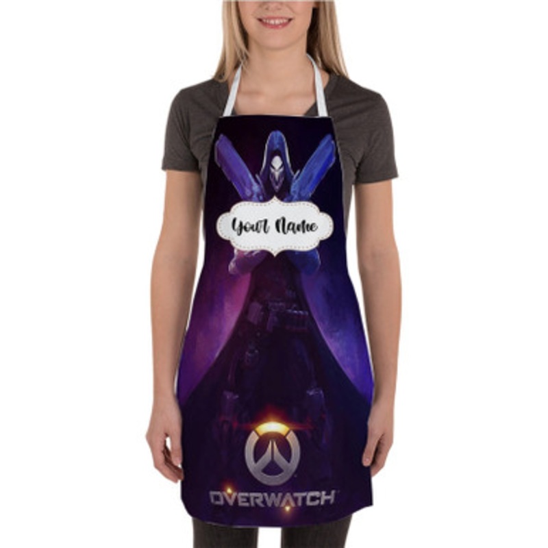 Pastele Overwatch Reaper Custom Personalized Name Kitchen Apron