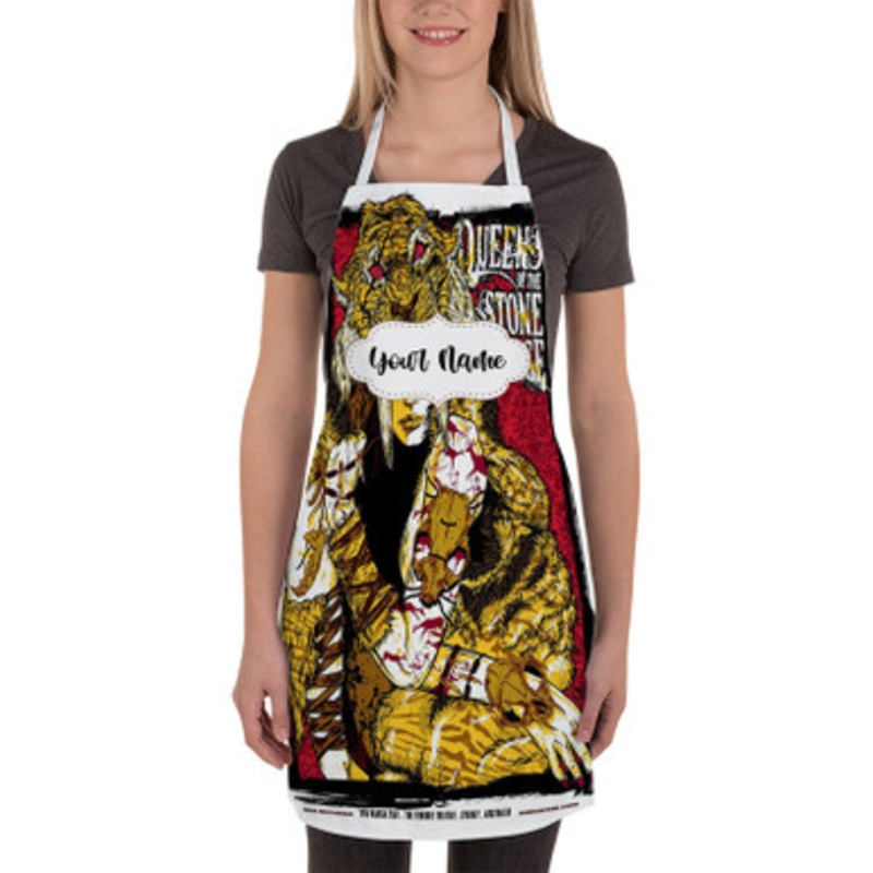 Pastele Queens of The Stone Age Custom Personalized Name Kitchen Apron