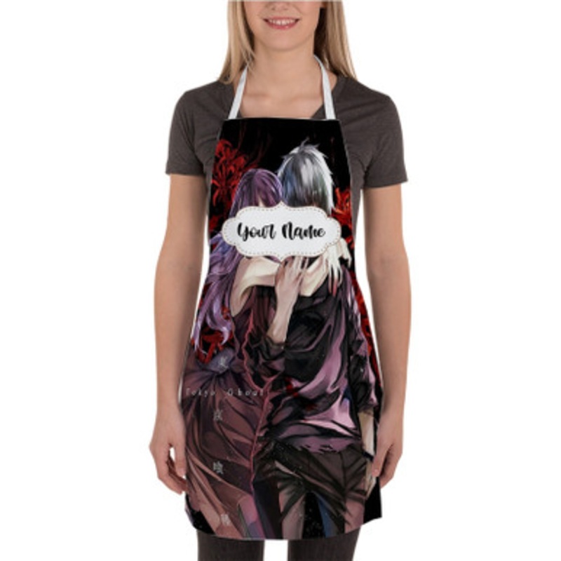 Pastele Rize and Kaneki Tokyo Ghoul Custom Personalized Name Kitchen Apron
