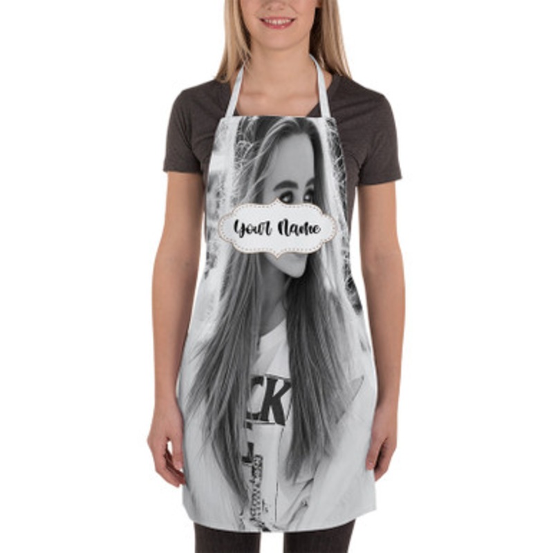 Pastele Sabrina Carpenter Art Custom Personalized Name Kitchen Apron