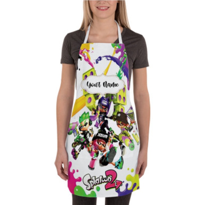 Pastele Splatoon 2 Custom Personalized Name Kitchen Apron