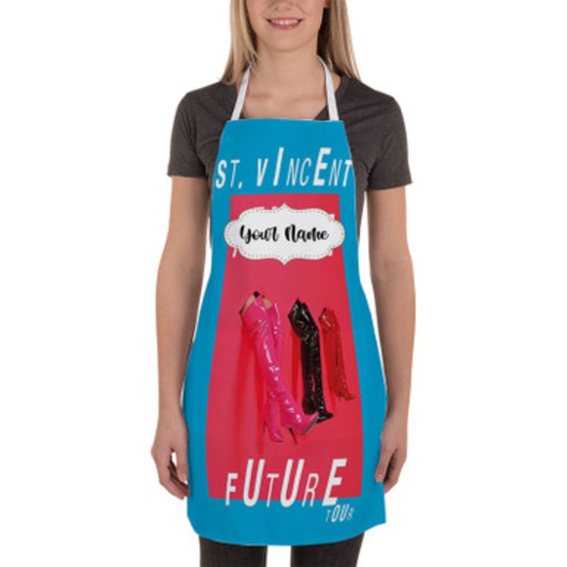 Pastele St Vincent Fear The Future Custom Personalized Name Kitchen Apron