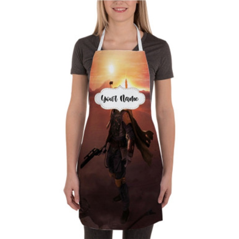 Pastele Star Wars The Force Awakens Boba Fett Custom Personalized Name Kitchen Apron