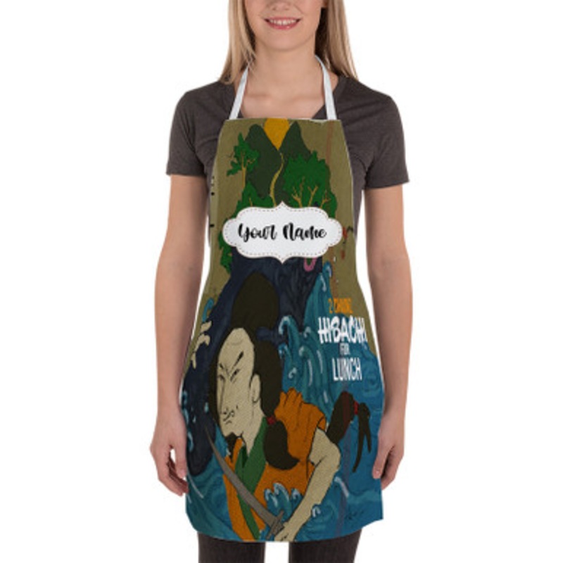 Pastele Tity Boi 2 Chainz Hibachi for Lunch Custom Personalized Name Kitchen Apron